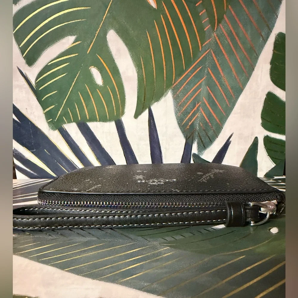 Coach Star Black and Silver Wristlet NWT